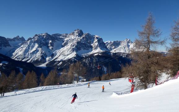 Größter Höhenunterschied in der Dolomitenregion 3 Zinnen – Skigebiet 3 Zinnen Dolomiten – Helm/Stiergarten/Rotwand/Kreuzbergpass