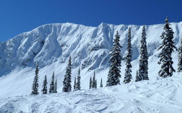 Größter Höhenunterschied in den Kanadischen Rocky Mountains (Canadian Rockies) – Skigebiet Fernie
