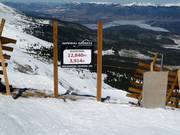 Information an höchsten Punkt im Skigebiet