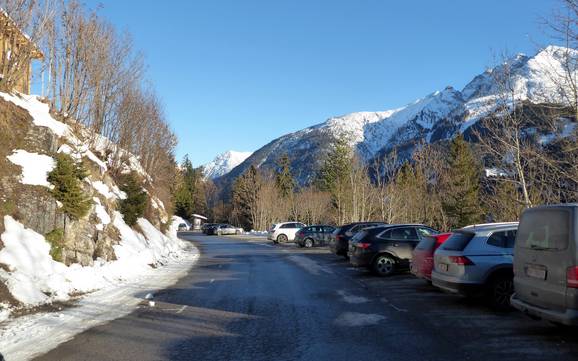 Lechtal: Anfahrt in Skigebiete und Parken an Skigebieten – Anfahrt, Parken Jöchelspitze – Bach