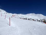 Blick über das Skigebiet Ankogel von der Talabfahrt aus