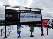 Pistenplan mit Pistenausschilderung im Skigebiet Åre
