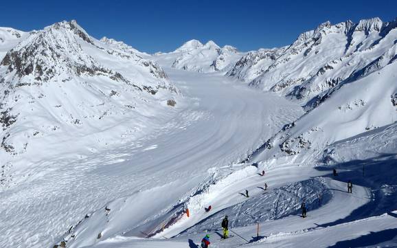Höchstes Skigebiet in den Tessiner Alpen – Skigebiet Aletsch Arena – Riederalp/Bettmeralp/Fiesch Eggishorn