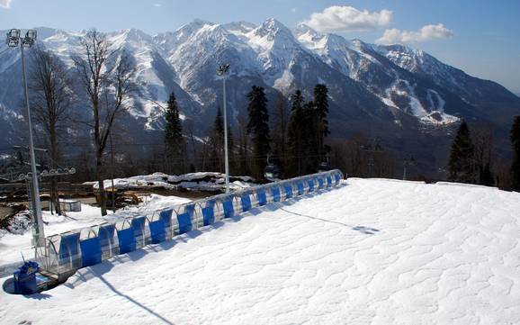 Skigebiete für Anfänger im Stadtkreis Sotschi – Anfänger Gazprom Mountain Resort