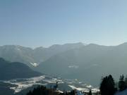 Blick vom Skigebiet nach Velturno, wo es auch Unterkünfte gibt