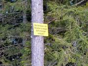 Das Befahren der Waldflächen ist verboten