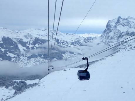 Schweizer Alpen: beste Skilifte – Lifte/Bahnen Kleine Scheidegg/Männlichen – Grindelwald/Wengen