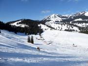 Blick vom Waldkopf zum Unteren Sudelfeld mit Snowpark