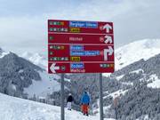 Pistenausschilderung im Skigebiet Adelboden-Lenk