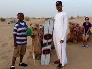 Kamel und Sandboard