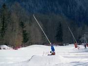 Schneilanzen im Skigebiet von Le Tourchet