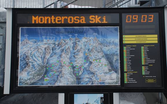Monte Rosa: Orientierung in Skigebieten – Orientierung Alagna Valsesia/Gressoney-La-Trinité/Champoluc/Frachey (Monterosa Ski)