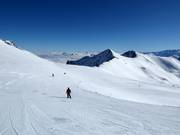 Piste Jetas vom höchsten Punkt im Skigebiet
