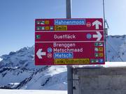Pistenausschilderung im Skigebiet Adelboden-Lenk