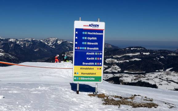 Kaisergebirge: Orientierung in Skigebieten – Orientierung Hochkössen (Unterberghorn) – Kössen