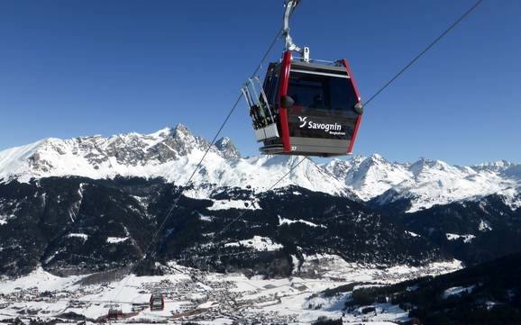 Größter Höhenunterschied im Surses (Oberhalbstein) – Skigebiet Savognin
