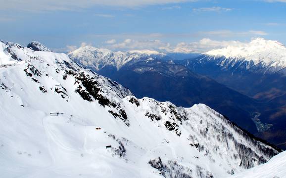 Größter Höhenunterschied im Stadtkreis Sotschi – Skigebiet Rosa Khutor