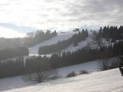 Blick auf das Skigebiet Feuerberg