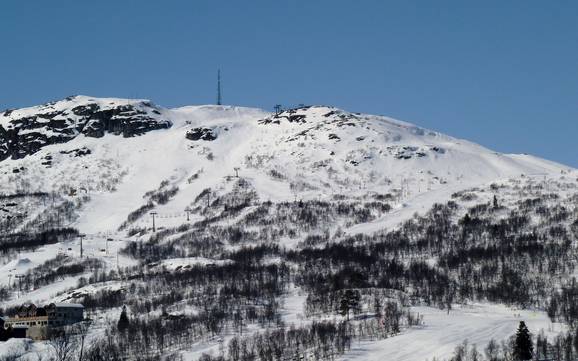 Sørlandet: Größe der Skigebiete – Größe Hovden