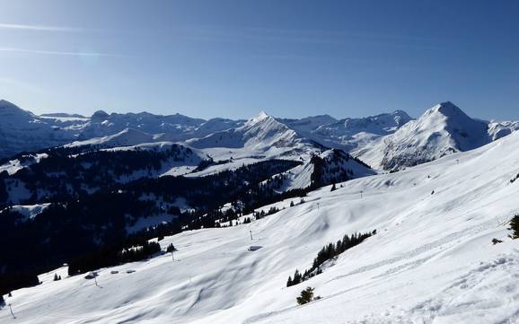Gstaad: Größe der Skigebiete – Größe Rinderberg/Saanerslochgrat/Horneggli – Zweisimmen/Saanenmöser/Schönried/St. Stephan