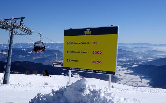 Region Villach: Orientierung in Skigebieten – Orientierung Gerlitzen