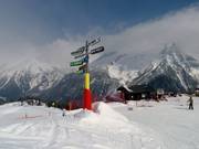 Pistenausschilderung im Skigebiet Brévent-Flégère