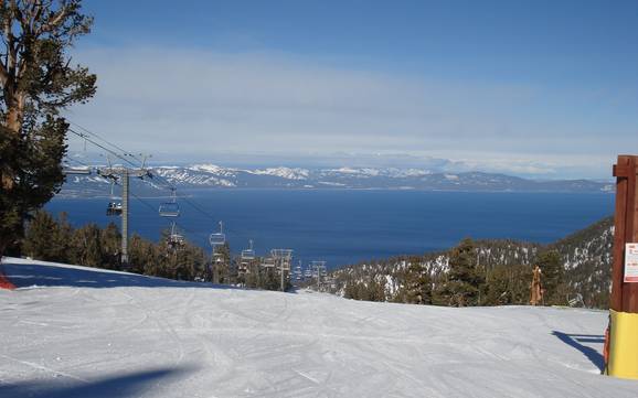Größter Höhenunterschied in der Sierra Nevada (US) – Skigebiet Heavenly