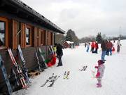 Die Bar in der Skihütte