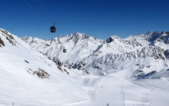 Höchste Talstation in der Urlaubsregion Tiroler Oberland – Skigebiet Kaunertaler Gletscher