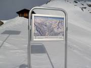 Panoramatafel am höchsten Punkt im Skigebiet