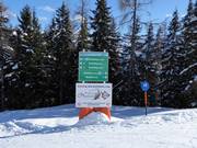 Pistenausschilderung im Skigebiet Wildkogel