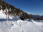 Leistungsfähige Schneekanone im Skigebiet Pejo