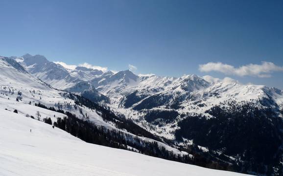 Val de Bagnes: Größe der Skigebiete – Größe 4 Vallées – Verbier/La Tzoumaz/Nendaz/Veysonnaz/Thyon