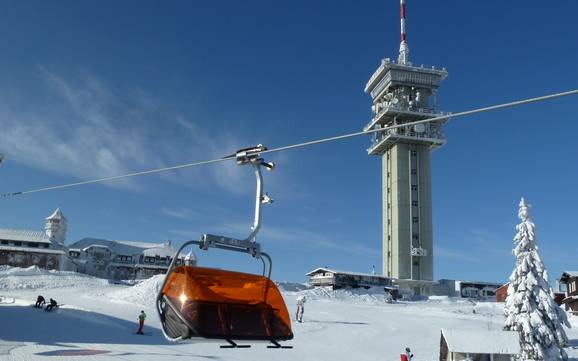 Skifahren in der Aussiger Region (Ústecký kraj)