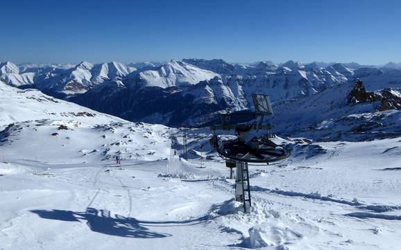 Valsertal: Größe der Skigebiete – Größe Vals – Dachberg