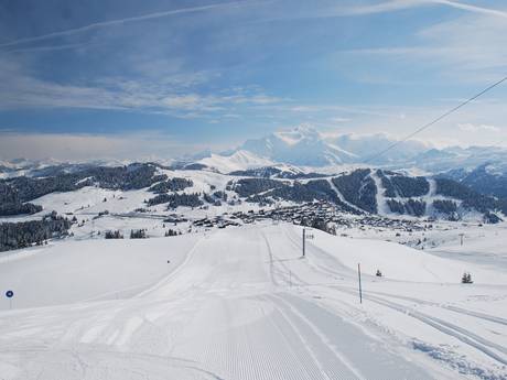 Pays du Mont Blanc: Größe der Skigebiete – Größe Espace Diamant – Les Saisies/Notre-Dame-de-Bellecombe/Praz sur Arly/Flumet/Crest-Voland