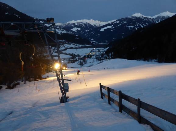 Nachtski am Skilift Zenitzen in Winklern