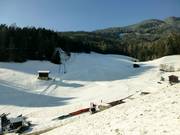 Blick auf das Skigebiet Feldthurns/Velturno