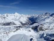 Blick über Zermatt vom Klein Matterhorn