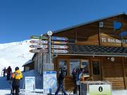 Infostand im Skigebiet in Les Menuires