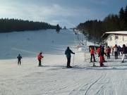 Blick auf das Skigebiet Mehlmeisel/Klausenlifte 