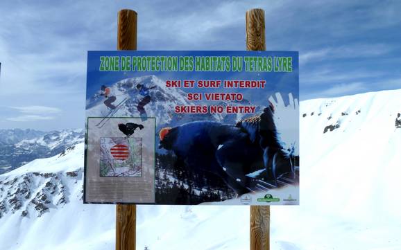 Susatal (Val di Susa): Umweltfreundlichkeit der Skigebiete – Umweltfreundlichkeit Via Lattea – Sestriere/Sauze d’Oulx/San Sicario/Claviere/Montgenèvre