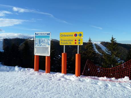 Alpe Cimbra: Orientierung in Skigebieten – Orientierung Folgaria/Fiorentini