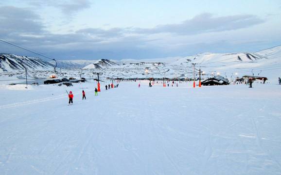 Skigebiete für Anfänger in Südisland – Anfänger Bláfjöll