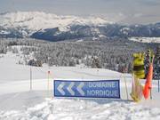 Der Skilift Gentianes bietet die Möglichkeit, „von oben“ ins Loipengebiet einzusteigen