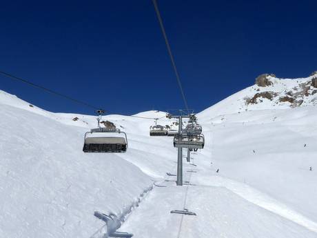 Berninagruppe: beste Skilifte – Lifte/Bahnen St. Moritz – Corviglia