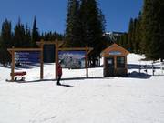 Informationspunkt im Skigebiet