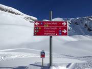 Pistenausschilderung im Skigebiet First