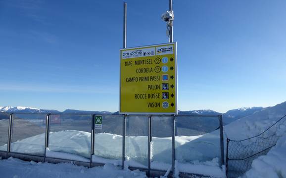 Gardaseeberge: Orientierung in Skigebieten – Orientierung Monte Bondone