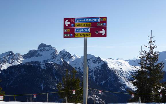 Gstaad: Orientierung in Skigebieten – Orientierung Rinderberg/Saanerslochgrat/Horneggli – Zweisimmen/Saanenmöser/Schönried/St. Stephan